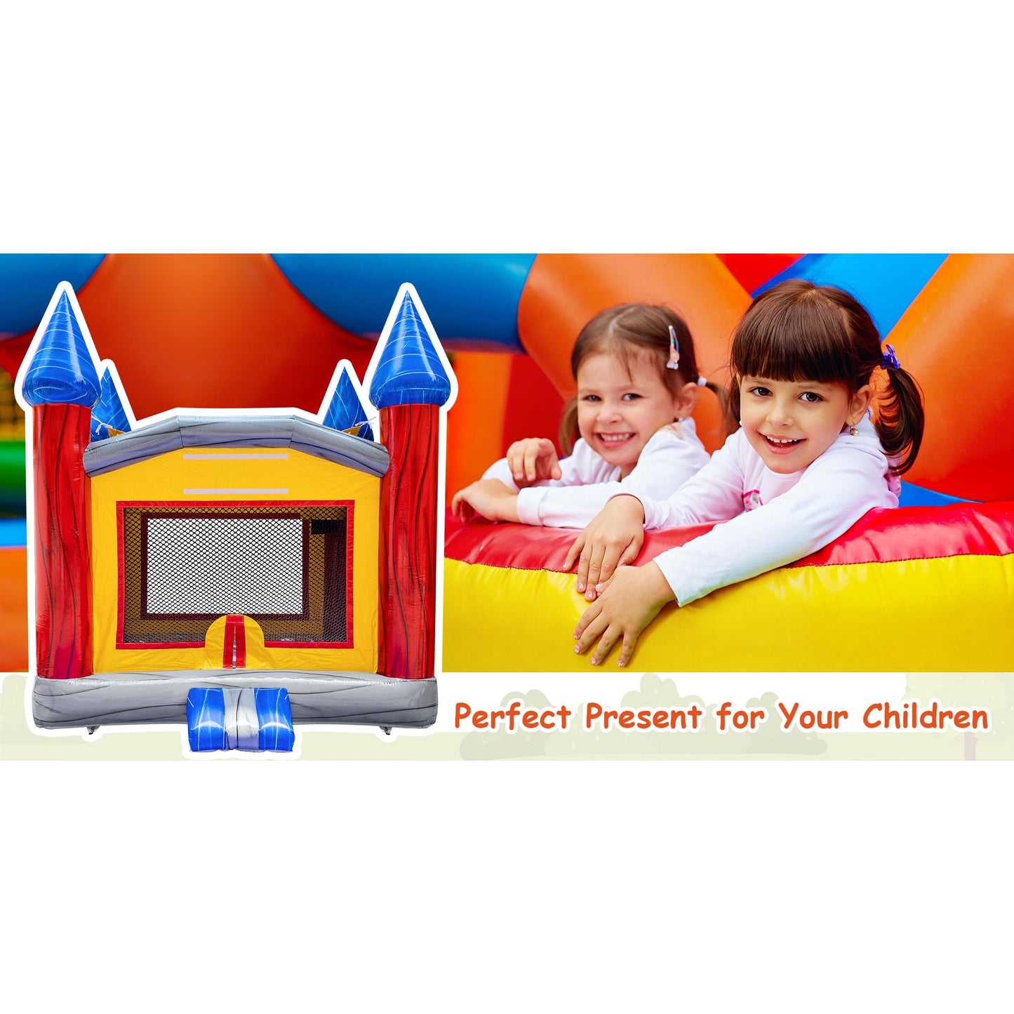 BIG WAVE - 14FT Imperial Bounce House - Basketball Hoop Included - Free Shipping