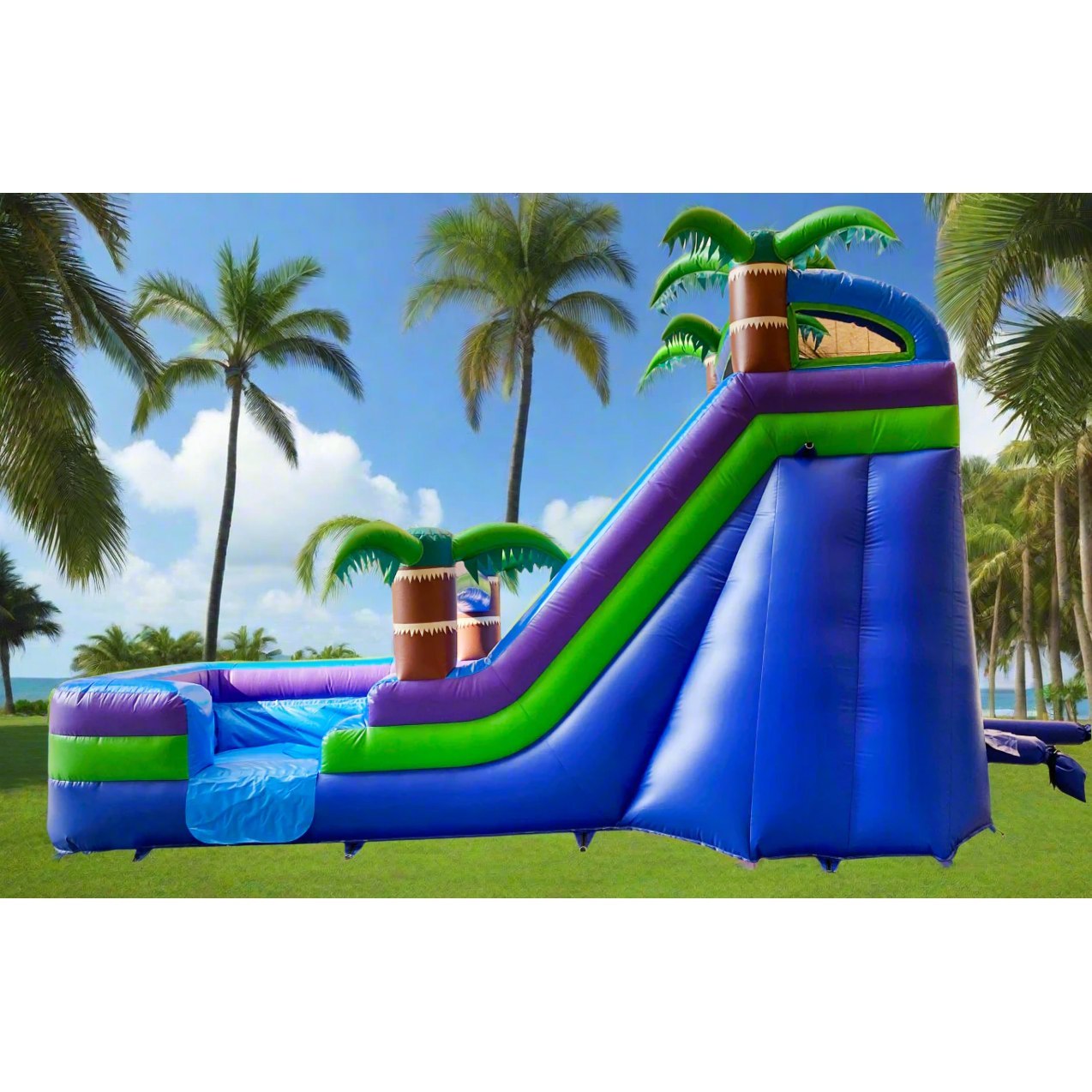 BIG WAVE - 14FT Purple Paradise Splash Water Slide - Free Shipping