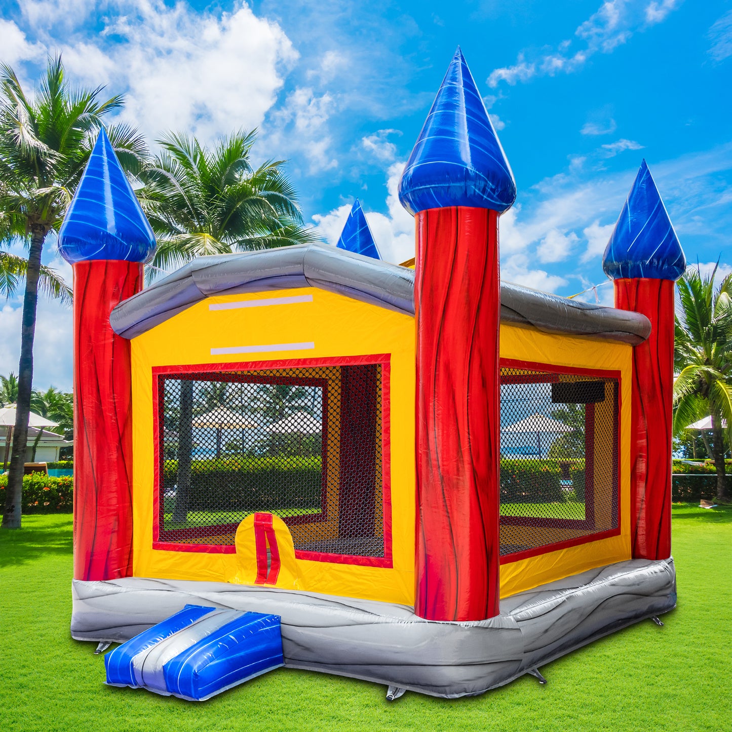 BIG WAVE - 14FT Imperial Bounce House - Basketball Hoop Included - Free Shipping