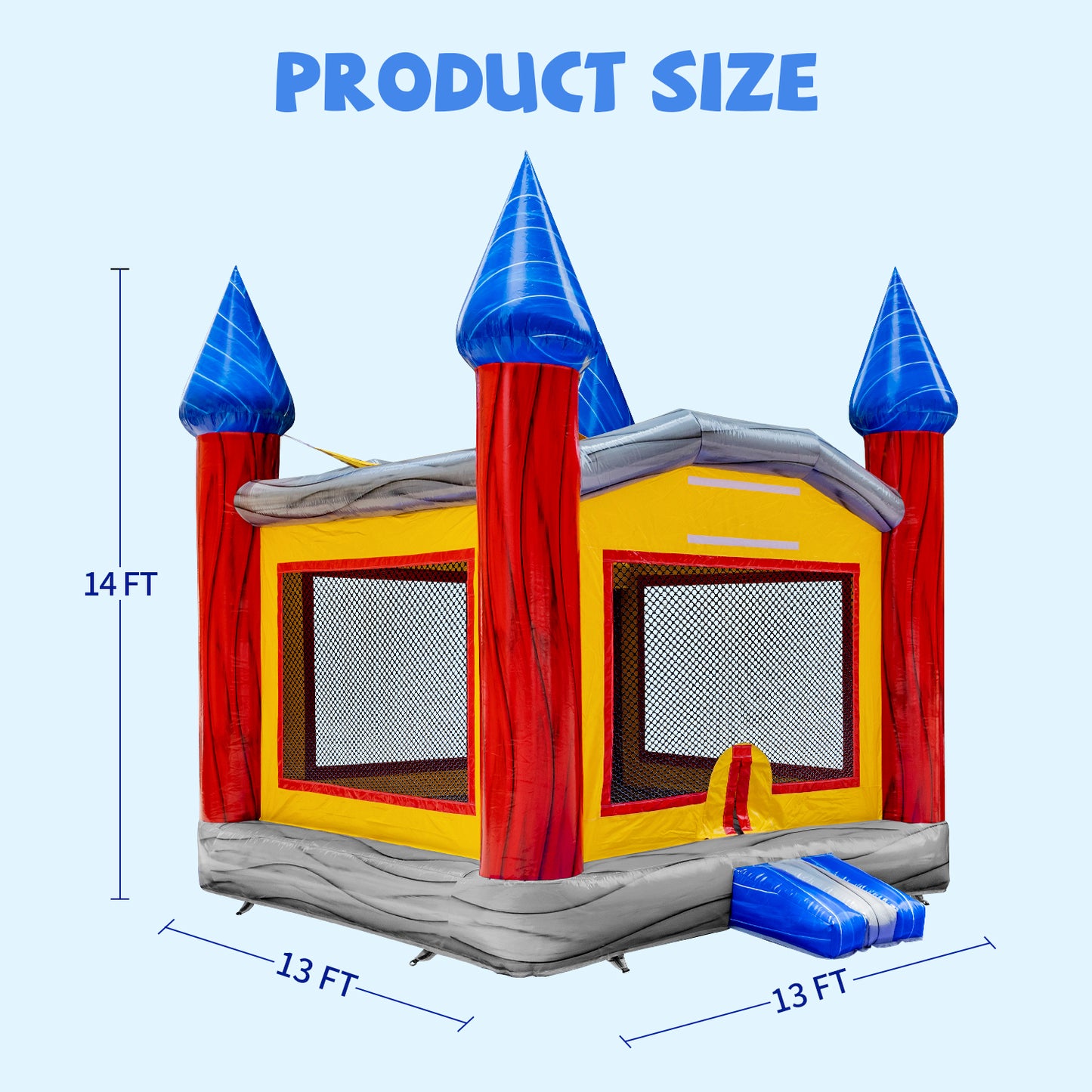 BIG WAVE - 14FT Imperial Bounce House - Basketball Hoop Included - Free Shipping
