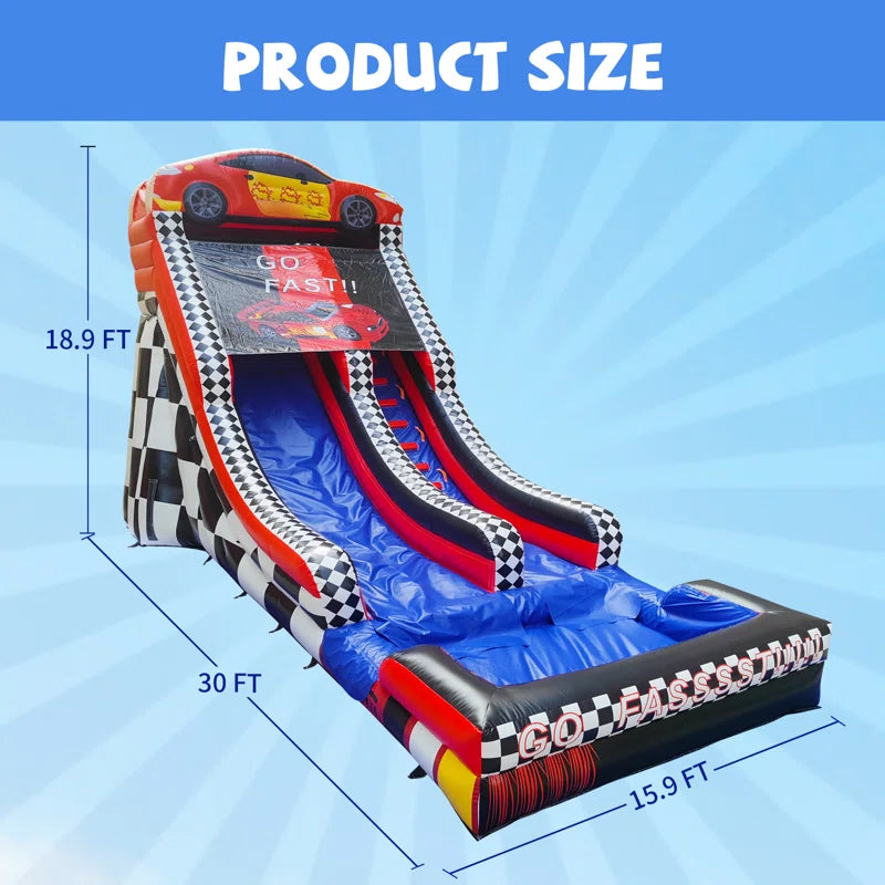 BIG WAVE - 19FT Supreme Speedway Splash Wet/Dry Water Slide - Free Shipping