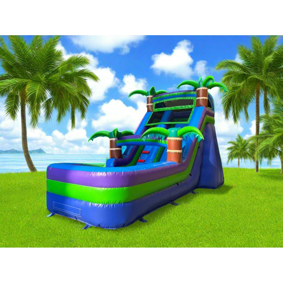 BIG WAVE - 14FT Purple Paradise Splash Water Slide - Free Shipping
