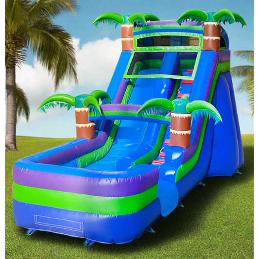 BIG WAVE - 14FT Purple Paradise Splash Water Slide - Free Shipping