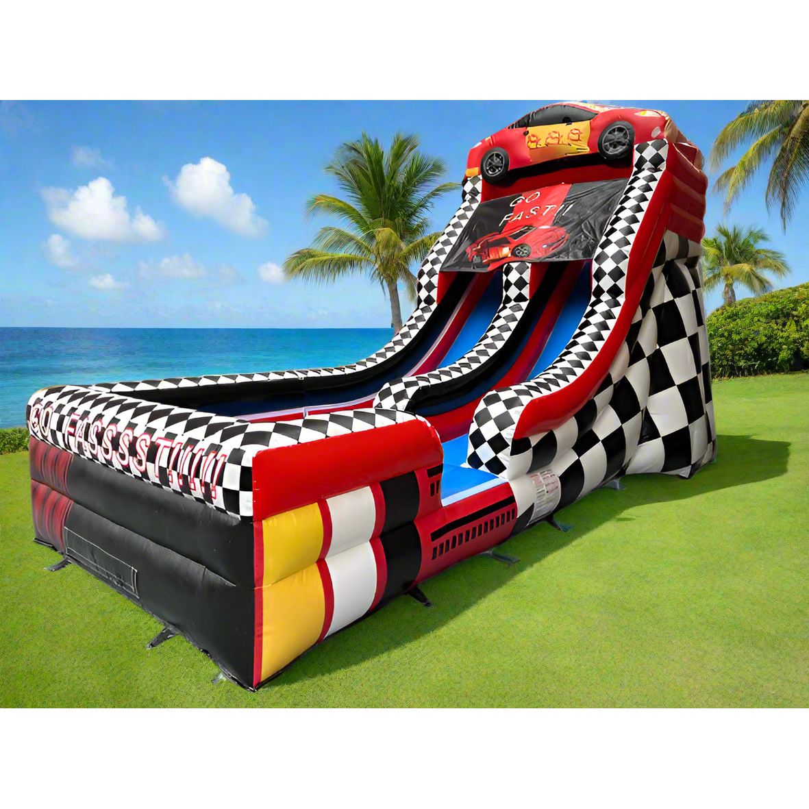 BIG WAVE - 14.5FT Speedway Splash Wet/Dry Water Slide - Free Shipping